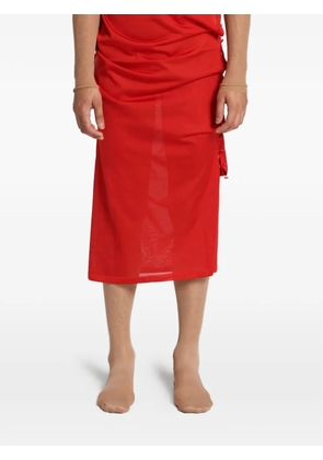 ROT The Vestal button-fastening midi dress - Red