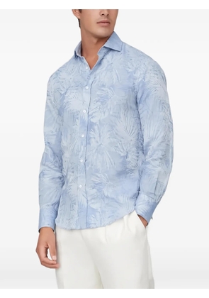 Brunello Cucinelli Palm Springs-jacquard shirt - Blue