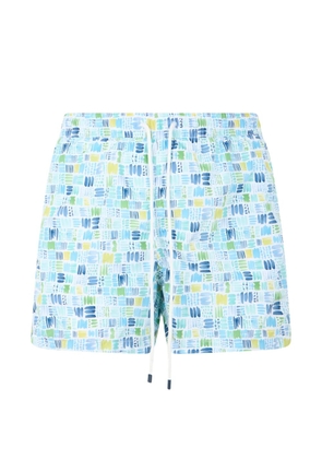 Fedeli abstract-print drawstring swim shorts - Blue