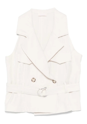 LIU JO belted waistcoat - Neutrals