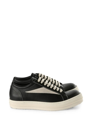 Rick Owens leather panelled sneakers - Black