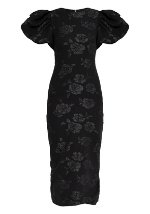 ROTATE BIRGER CHRISTENSEN jacquard-pattern midi dress - Black