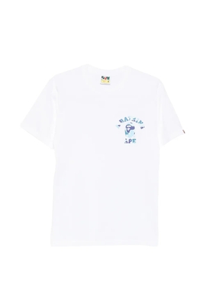 A BATHING APE® camo-print logo-print T-shirt - White