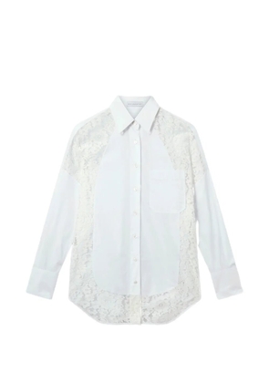 Stella McCartney lace-panelled cotton shirt - White