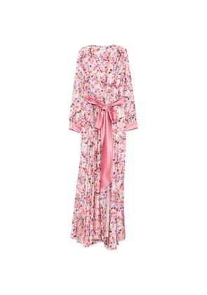 ALESSANDRO LEGORA floral-print belted maxi dress - White