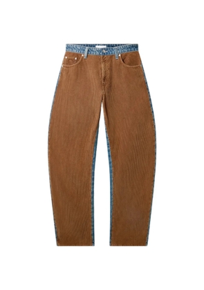Stella McCartney corduroy-panelled jeans - Brown