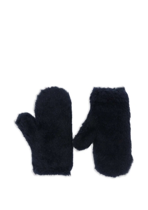 Max Mara teddy-textured gloves - Blue