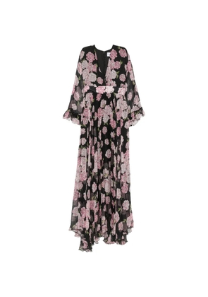 ALESSANDRO LEGORA floral-print ruffled maxi dress - Black