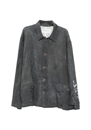 Rundholz pinstripe-pattern faded-effect jacket - Grey