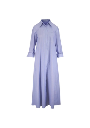 TWP striped cotton-poplin shirt dress - Blue