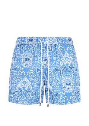 Fedeli graphic-print drawstring swim shorts - Blue