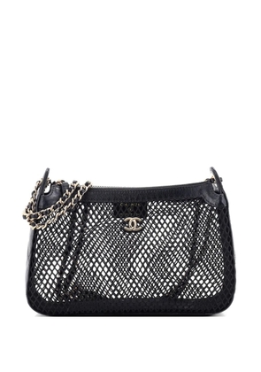 CHANEL Pre-Owned Clutch with Chain Mesh with Quilted Lambskin crossbody bag - Black