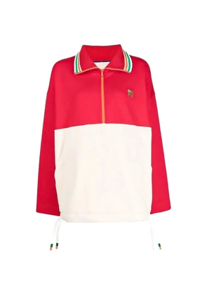 A BATHING APE® two-tone half-zip sweatshirt - Red