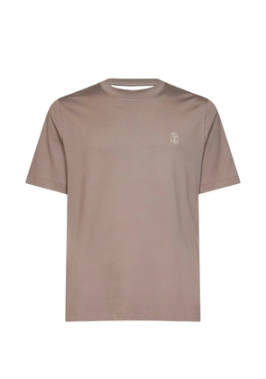 Brunello Cucinelli Solomeo crest T-shirt - Brown