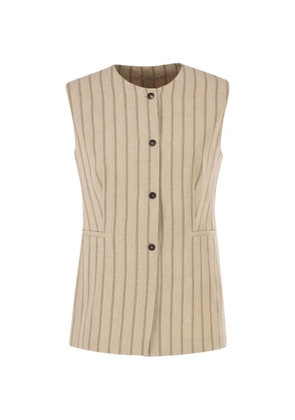 Antonelli pinstriped tailored waistcoat - Neutrals