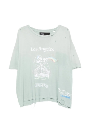 Paly distressed graphic-print T-shirt - Green
