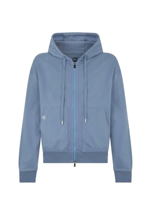Fedeli zip-up drawstring hoodie - Blue