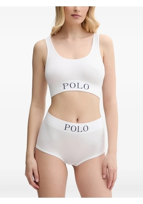 Polo Ralph Lauren logo-underband ribbed bra - White