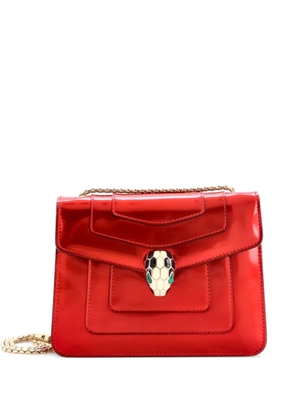 Bvlgari Pre-Owned Serpenti Forever Square Metallic Leather Small shoulder bag - Red