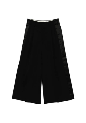 Comme Des Garçons Comme Des Garçons satin-panelled pleated trousers - Black
