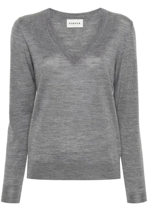 P.A.R.O.S.H. V-neck fine-knit jumper - Grey