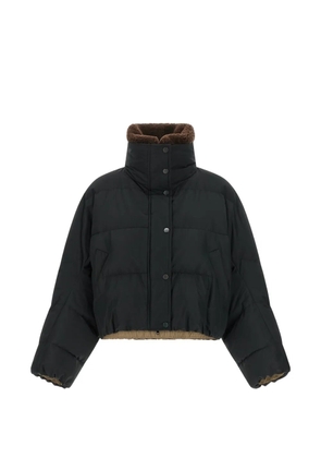 Brunello Cucinelli Monili-detail cropped puffer jacket - Black