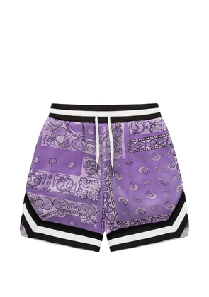 A BATHING APE® Black Edition paisley-print shorts - Purple
