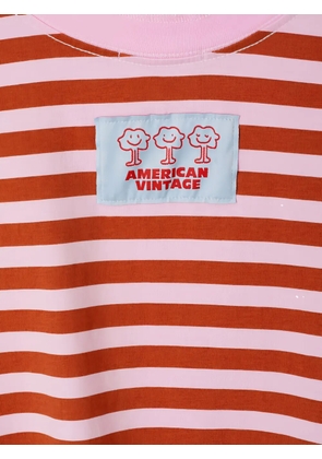 American Vintage Gixy striped T-shirt - Pink