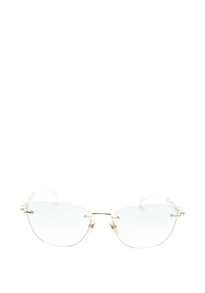 Gucci Eyewear Bamboo rimless cat-eye frame sunglasses - Gold