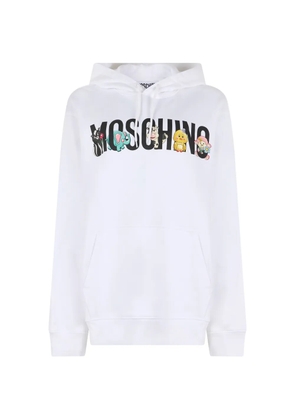Moschino graphic-print drawstring hoodie - White