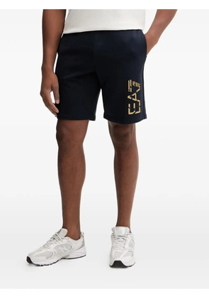 Ea7 Emporio Armani logo-print jersey shorts - Blue