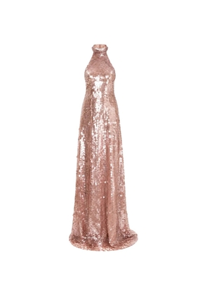 Catherine Regehr sequin-embellished halterneck dress - Pink