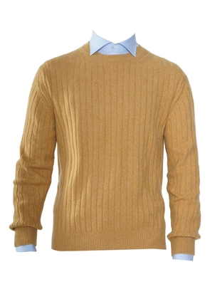 Brioni ribbed cashmere crew-neck sweater - Yellow