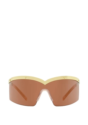 MCM stud-embellished shield sunglasses - Gold