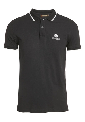 Roberto Cavalli Vintage embroidered-logo polo shirt - Black