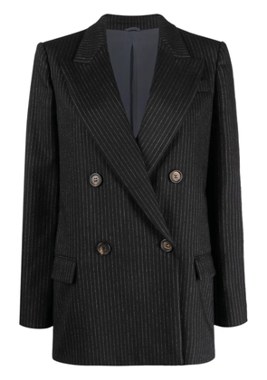 Brunello Cucinelli double-breasted wool blazer - Black