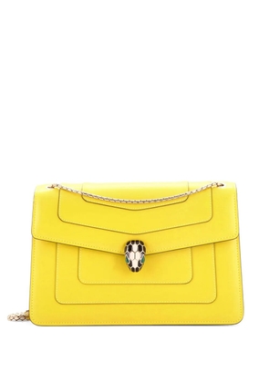 Bvlgari Pre-Owned Serpenti Forever Leather Medium shoulder bag - Yellow