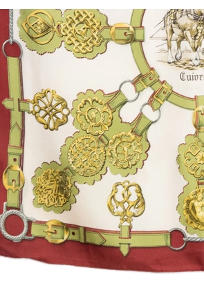 Hermès Pre-Owned 1985 Cuivreries silk scarf - Neutrals