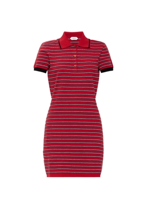 Versace Greca-pattern striped mini dress - Red