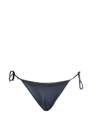 MC2 Saint Barth crystal-embellished side-tie bikini bottoms - Blue