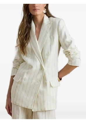 Lauren Ralph Lauren pinstripe-pattern double-breasted blazer - White