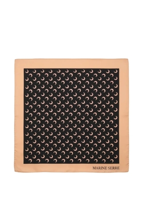 Marine Serre Moon silk scarf - Black