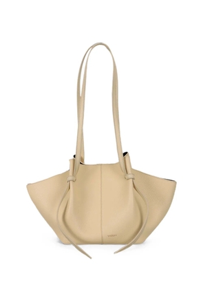 Yuzefi Mochi grained leather shoulder bag - Neutrals