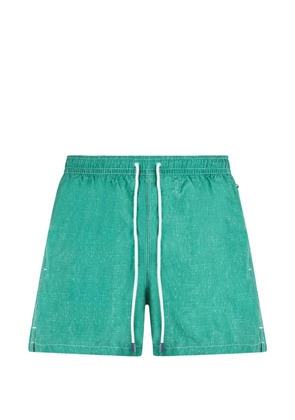 Fedeli drawstring contrast-stitching swim shorts - Green