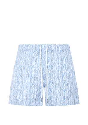 Fedeli patterned drawstring swim shorts - Blue