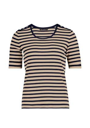 Betty Barclay striped button-detail T-shirt - Neutrals