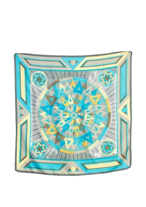 Hermès Pre-Owned 2012 La rose des vents silk scarf - Blue