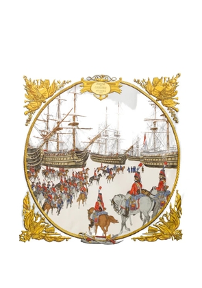 Hermès Pre-Owned 1966 Marine et Cavalerie silk scarf - Neutrals