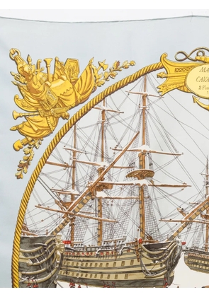 Hermès Pre-Owned 1966 Marine et Cavalerie silk scarf - Neutrals