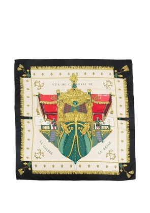 Hermès Pre-Owned 1992 Vue du Carrosse La Galère La Réale silk scarf - Neutrals